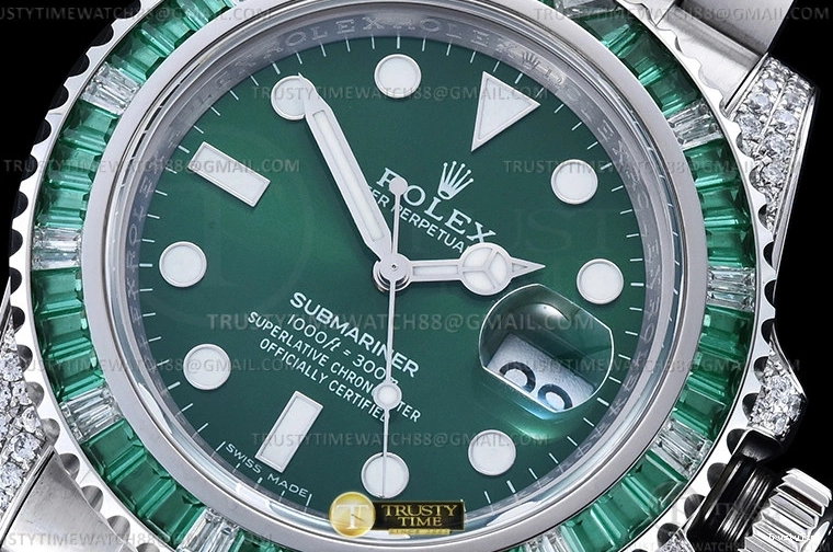 0328 Elegant Submariner 116610LV 904L Dia SS SS Grn Noob A 1080